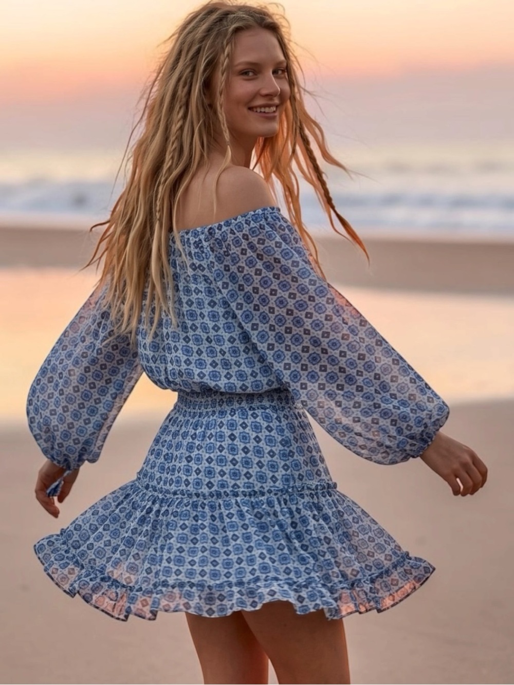 Misa Bohemian Zonia Mini Dress Size Small NWT Ruffles Flowy Summer Fairy Flirty